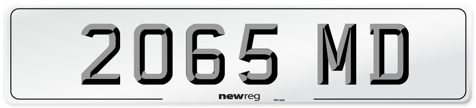 2065 MD Number Plate from New Reg